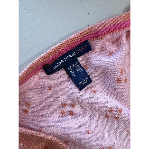 Isaac Mizrahi Live! True Denim Jacquard Sweater BLUSH NWOT SIZE XXS - Picture 4 of 7